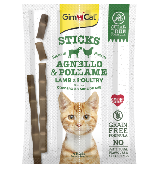 Gimcat 4 Sticks gusto Agnello e Pollame (Kg/Size: 0,020)