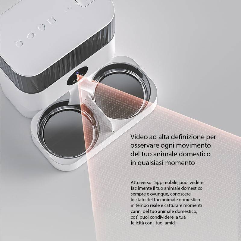Model H Distributore doppia Ciotola Wi-Fi + Camera Litri 5