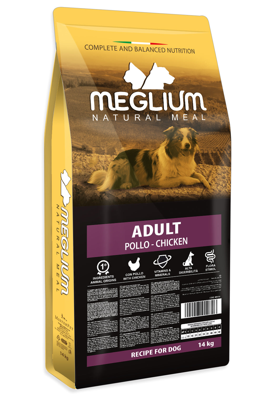 Meglium Dog Adult Pollo (Kg/Size: 14)