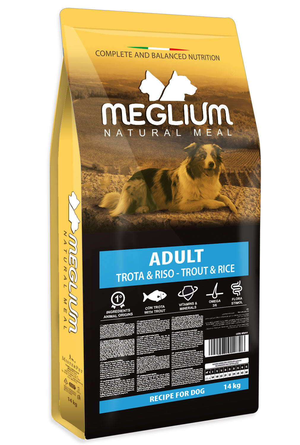Meglium Dog Adult Trota & Riso (Kg/Size: 14)