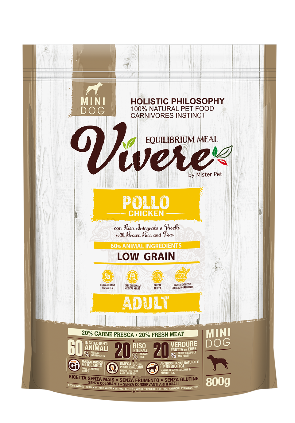 Vivere Cane Adulto Low Grain Mini Pollo (Kg/Size: 0,8)