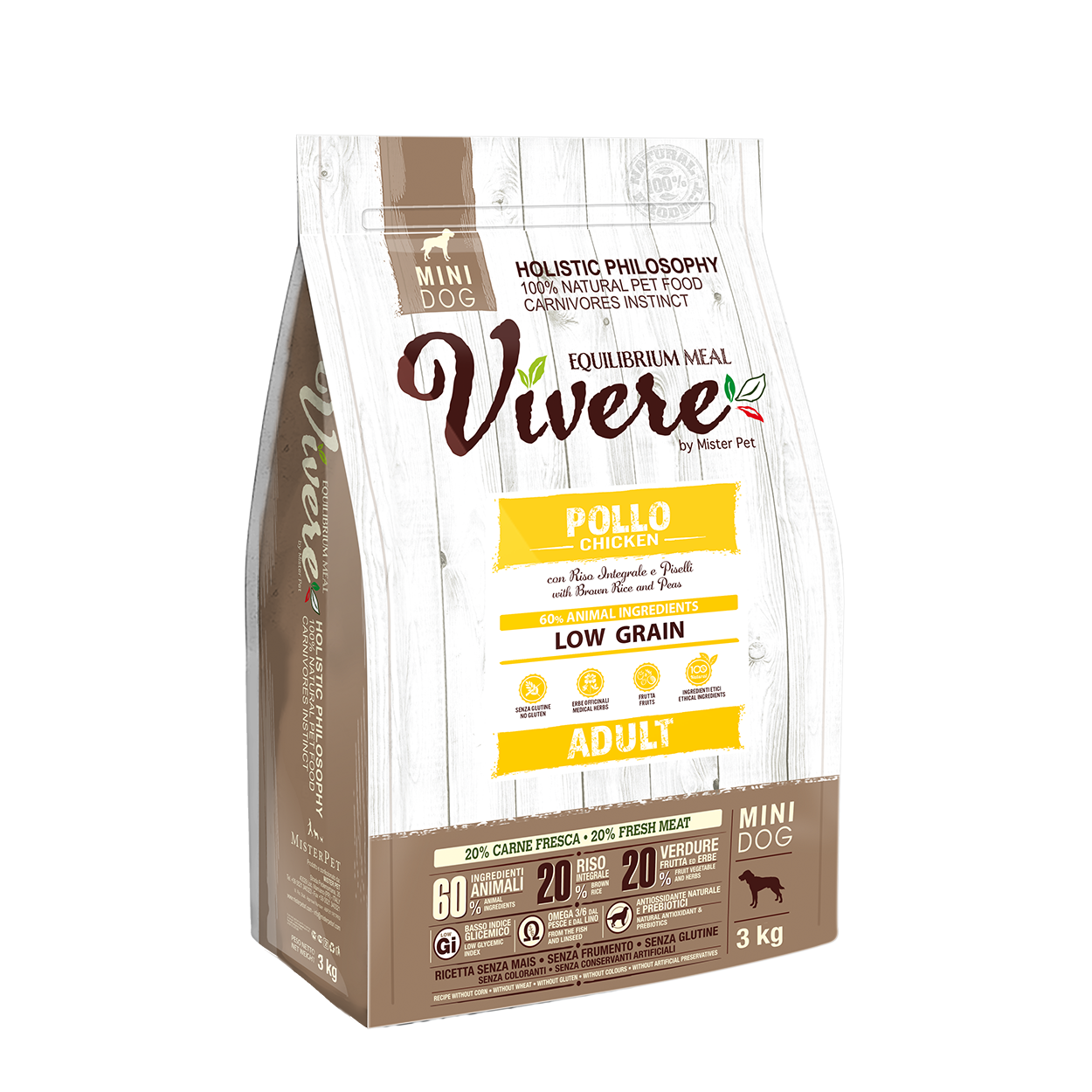 Vivere Cane Adulto Low Grain Mini Pollo (Kg/Size: 3)