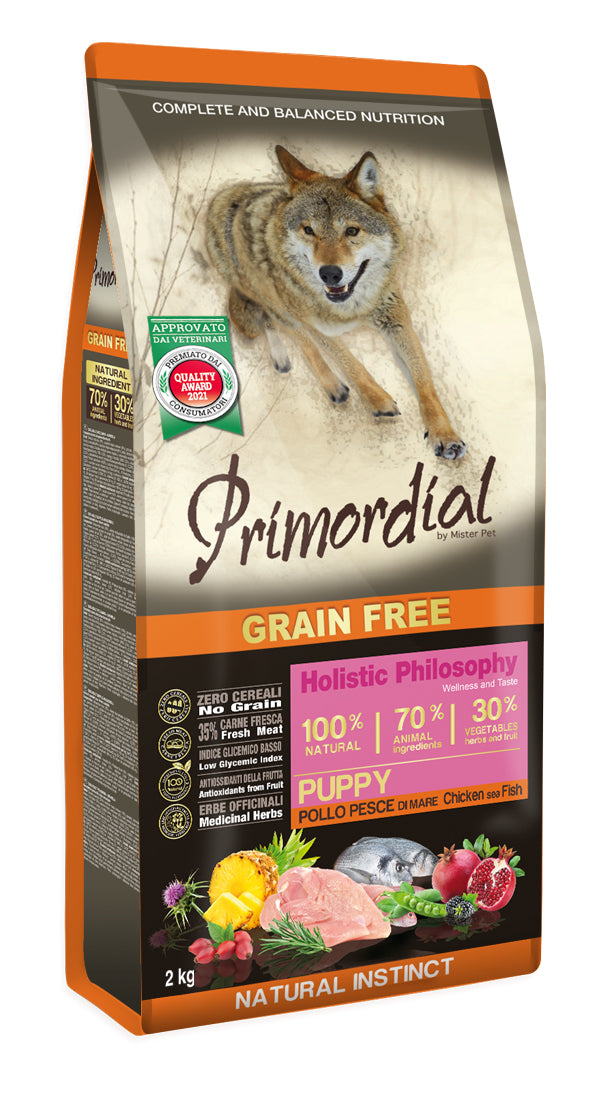 Primordial Grain Free Dog Med/Max Puppy Pollo & Pesce di Mare (Kg/Size: 2)