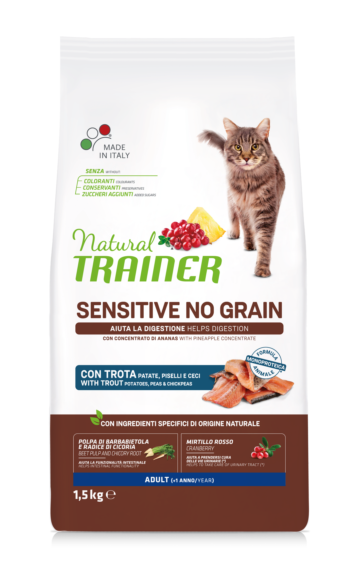 Trainer Natural Cat No Grain Trota (+1) (Kg/Size:1,5)