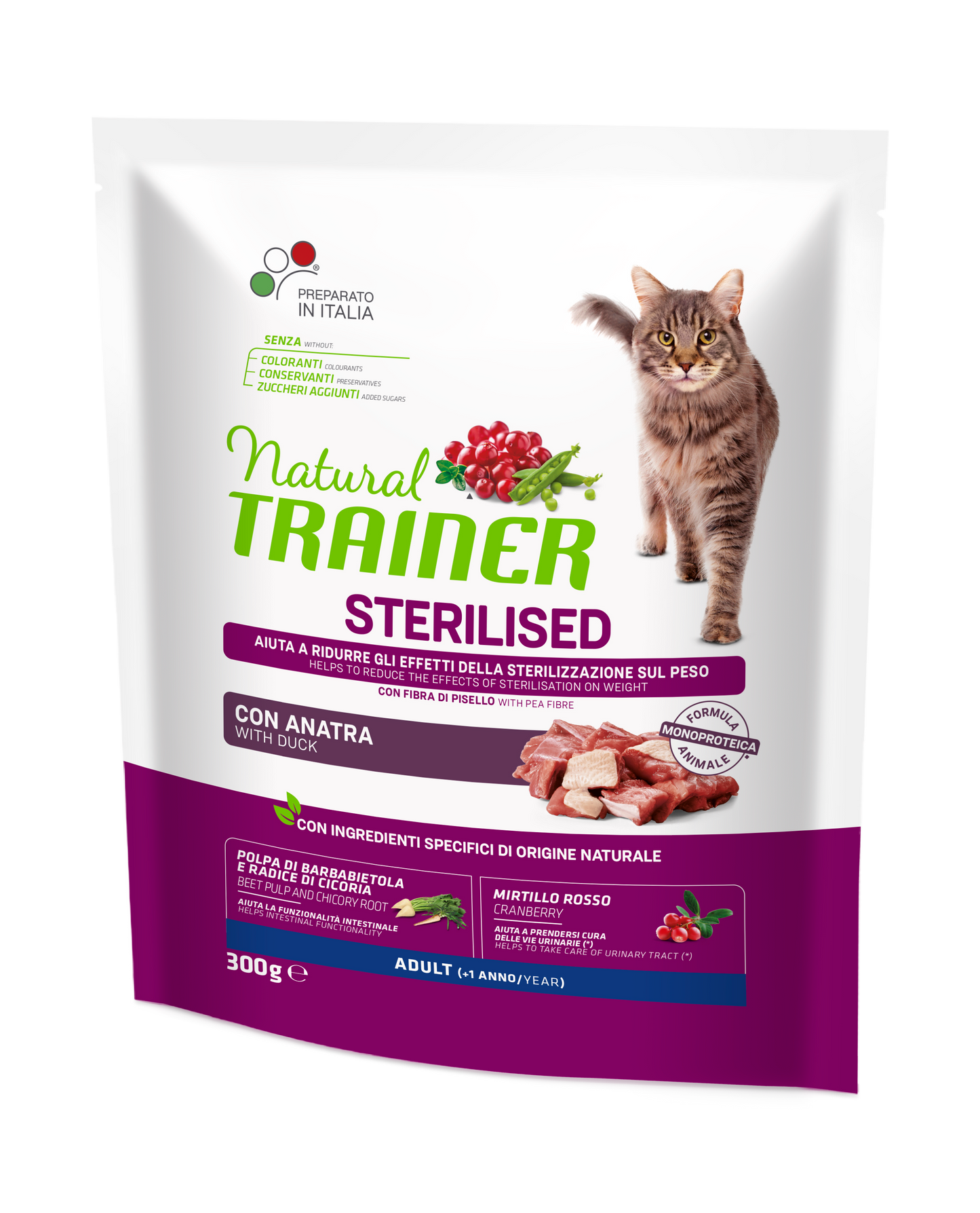 Trainer Natural Cat Sterilised Con Anatra (+1) (Kg/Size:0,3)