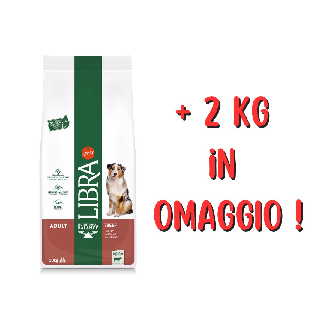 Libra dog Adult Manzo KG.10+2 OMAGGIO (Kg/Size :12)