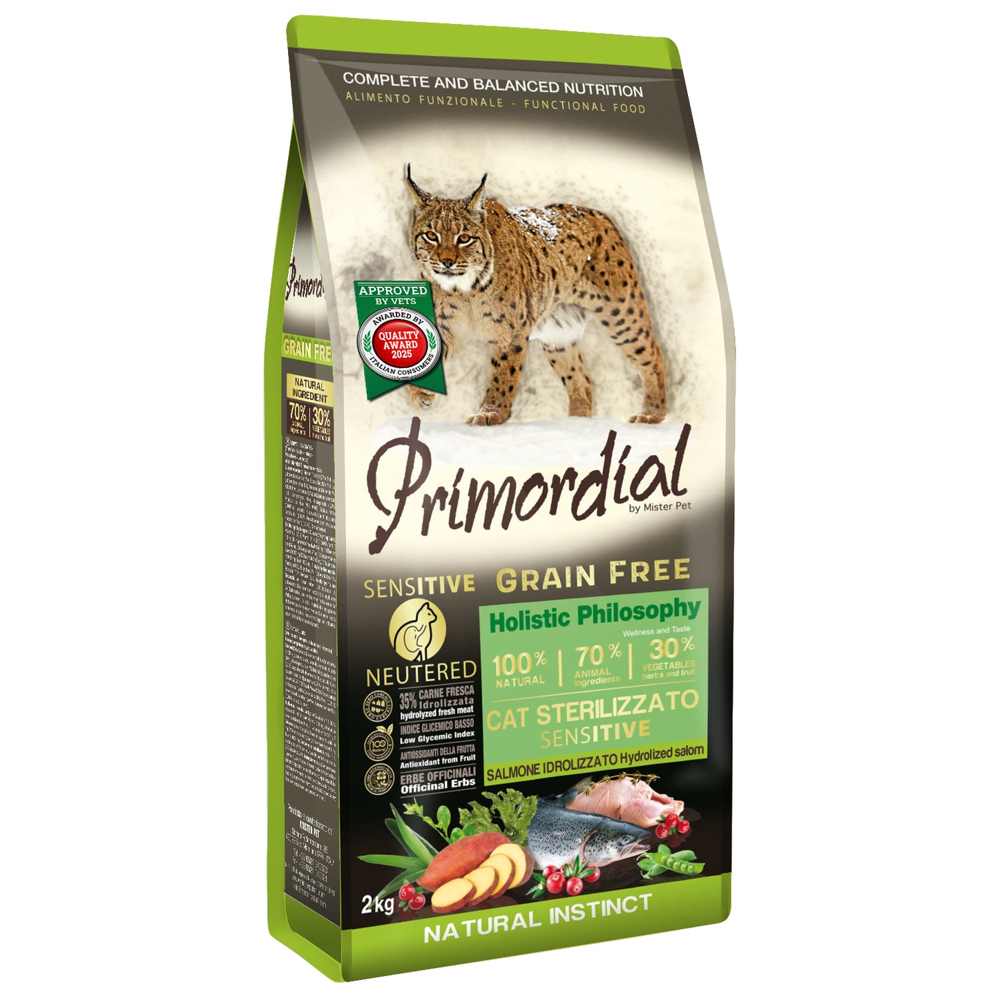 Primordial Cat Sterilizzato Sensitive Salmone (Kg/Size: 2)