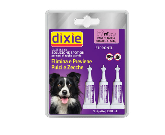 Dixie - Pipette Cane Fipronil 2.68 Ml - Blister 3 Pz -tg. Grande