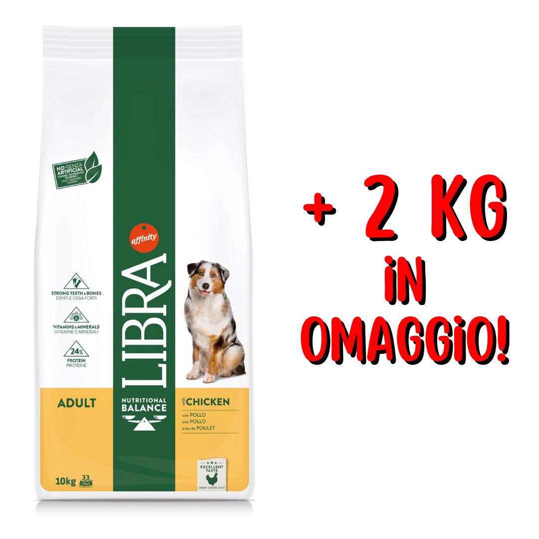 Libra Dog Adult Con Pollo KG.10+2 OMAGGIO (Kg/Size: 12)