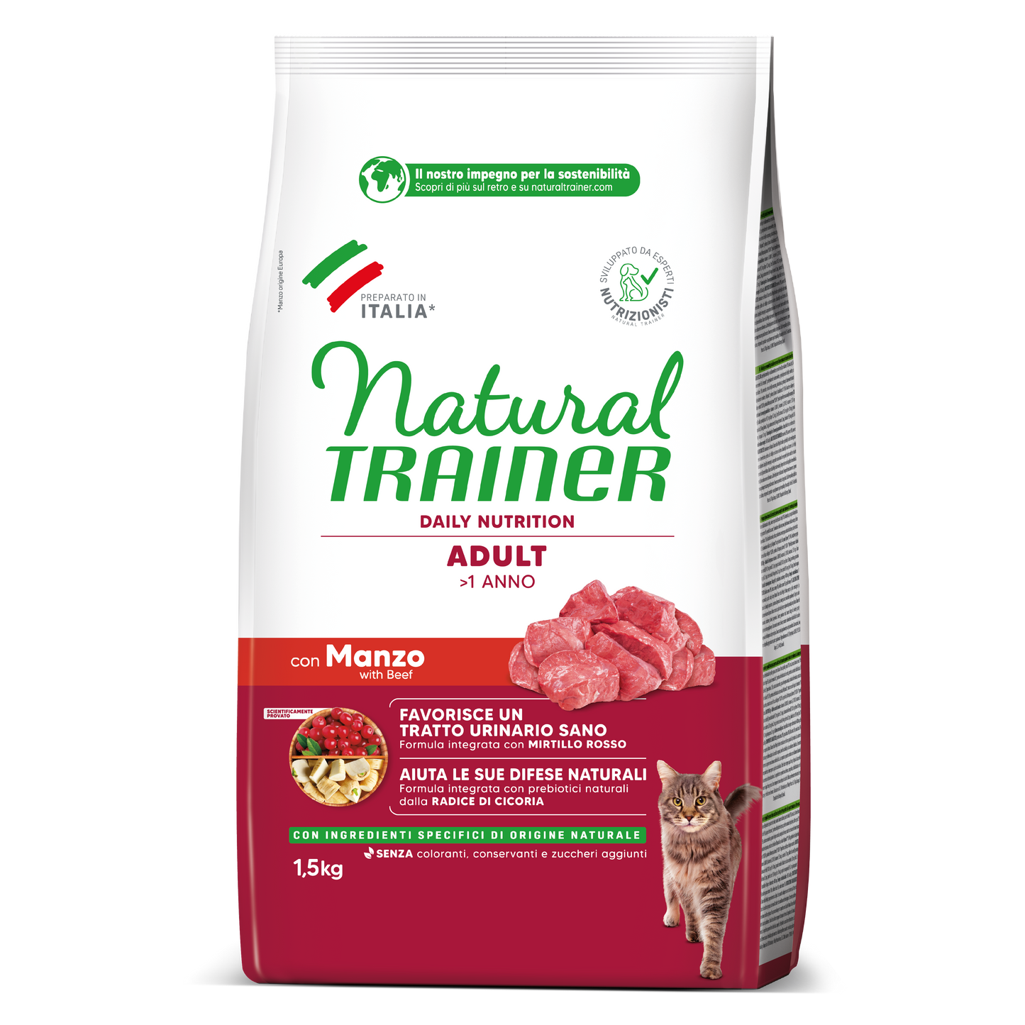 Trainer Natural Daily Nutrition Adult Con Manzo (+1) (Kg/Size:1,5)