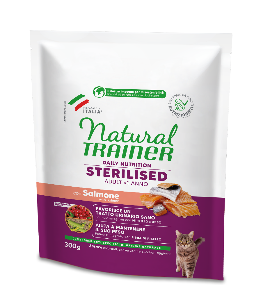 Trainer Natural Daily Nutrition Sterilised Con Salmone (+1) (Kg/Size:0,3)