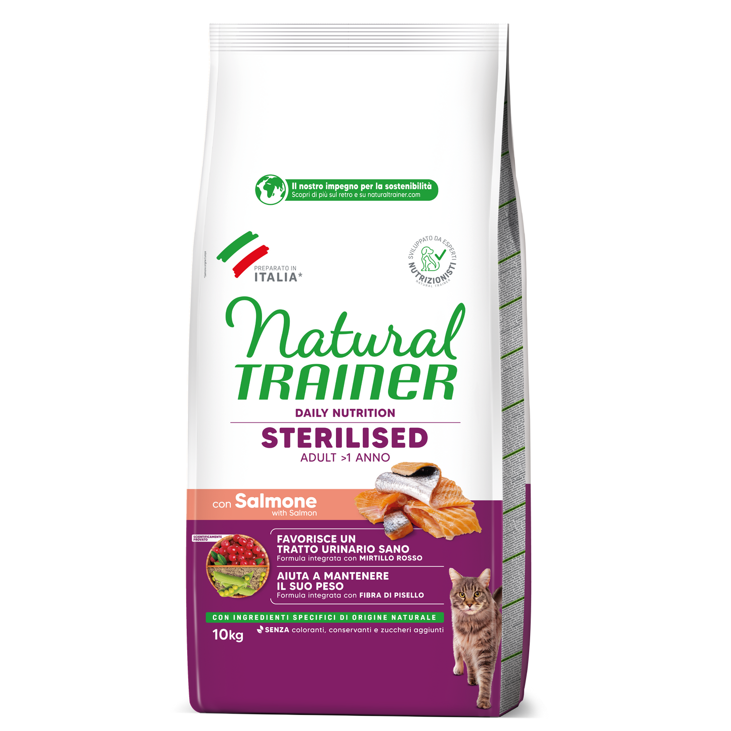 Trainer Natural Daily Nutrition Sterilised Con Salmone (+1) (Kg/Size:10)