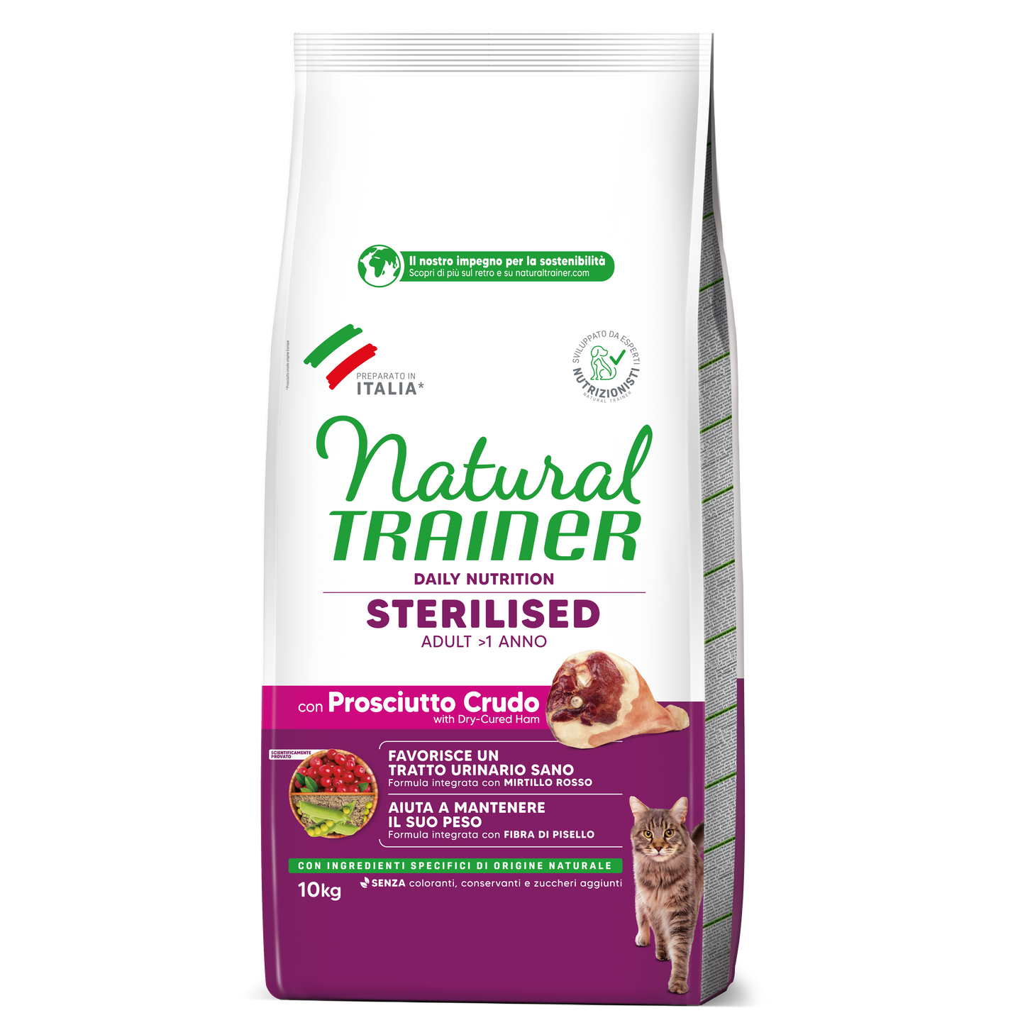 Trainer Natural Daily Nutrition Sterilised Con Prosciutto Crudo (+1) (Kg/Size:10)