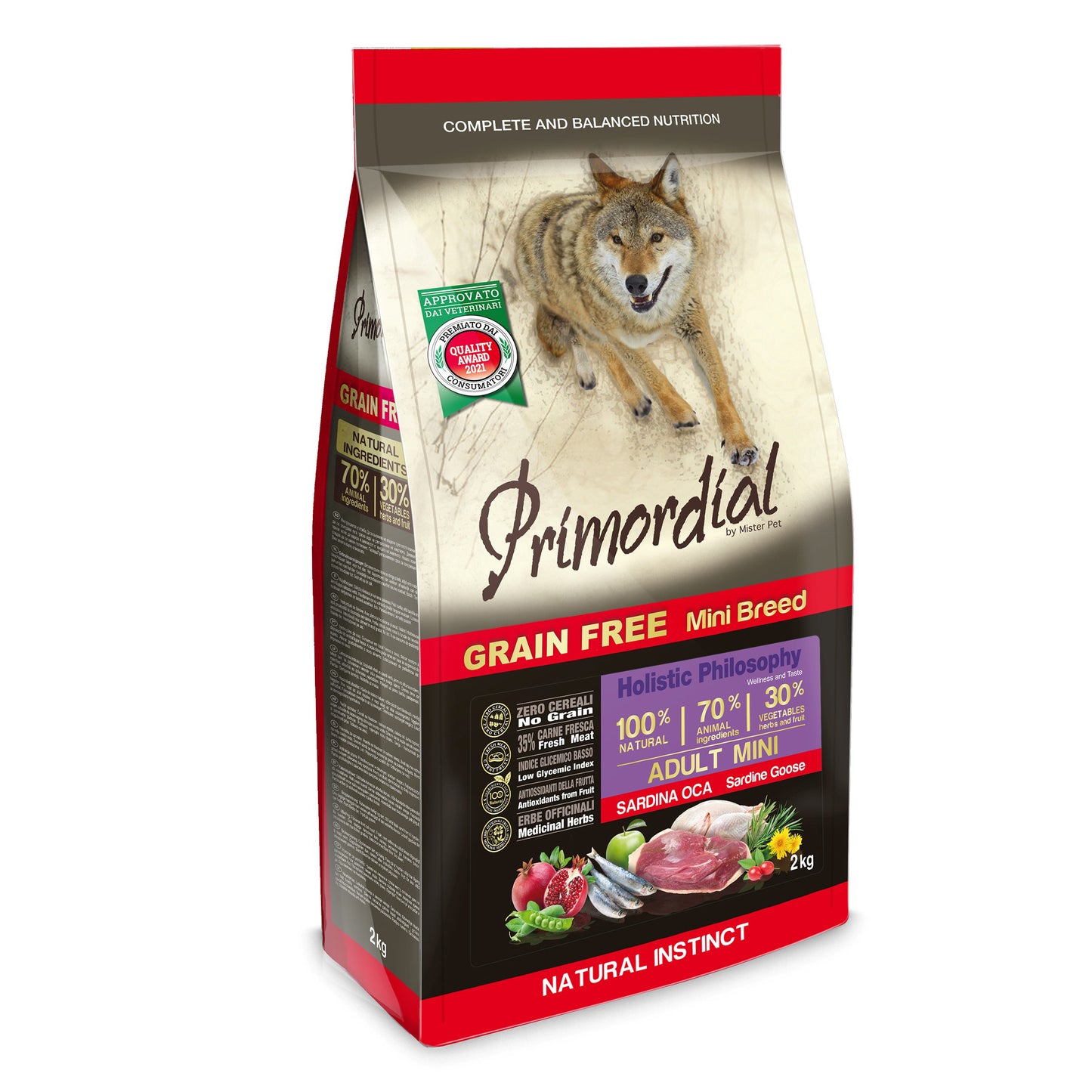 Primordial Grain Free Dog Mini Adult Sardina & Oca (Kg/Size : 2)