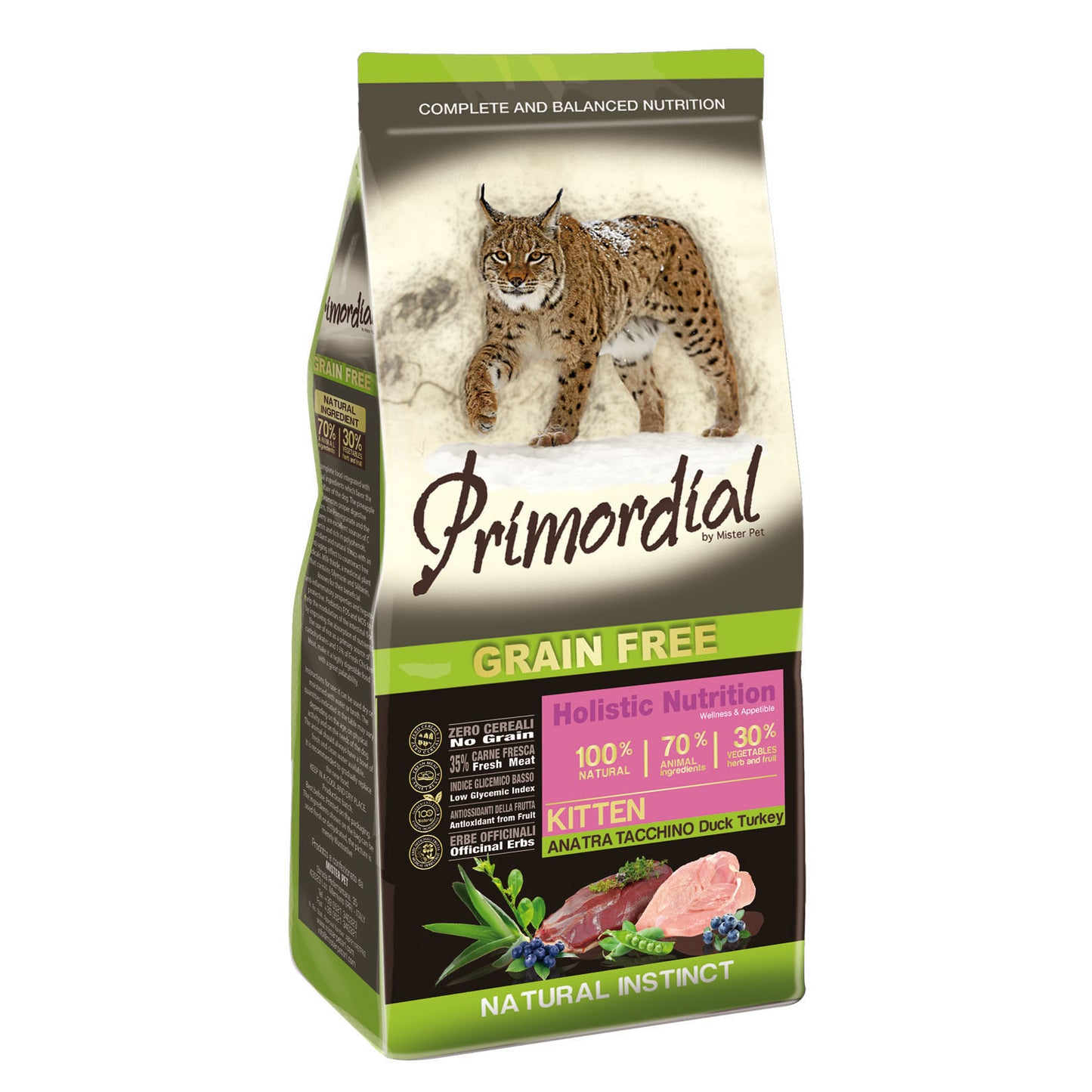 Primordial Cat Grain free Kitten Anatra e Tacchino (Kg/Size: 2)