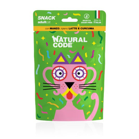 Natural Code Snack Cat Adult Grain Free Manzo Latte Curcuma (Kg/Size: 0,060)