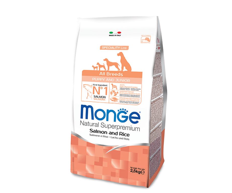 Monge Dog All Breeds Monoproteico Puppy & Junior Salmone (Kg/Size:2,5)