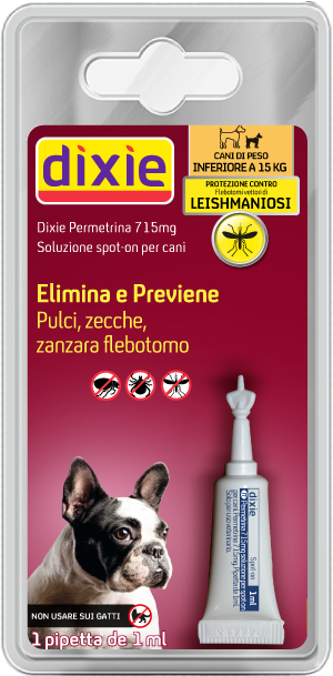 Dixie - Pipette Cane Permetrina 1 Ml - Blister 1 Pz - Tg Piccola