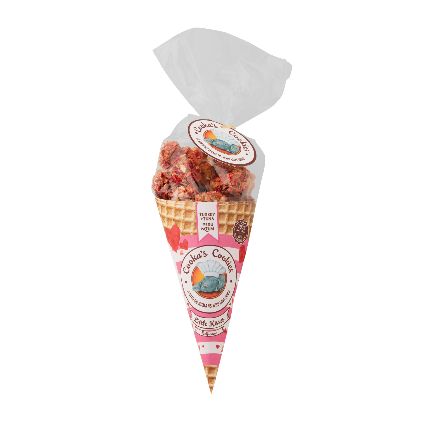 Cooka's Cookies Popcorn Speciale Barbie gusto Beijinhos di Tacchino e Tonno (Kg/Size:0,050)