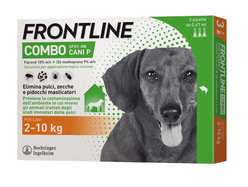Frontline Combo Per Cani 2-10kg 3 pipette (Kg/Size: 0,1)