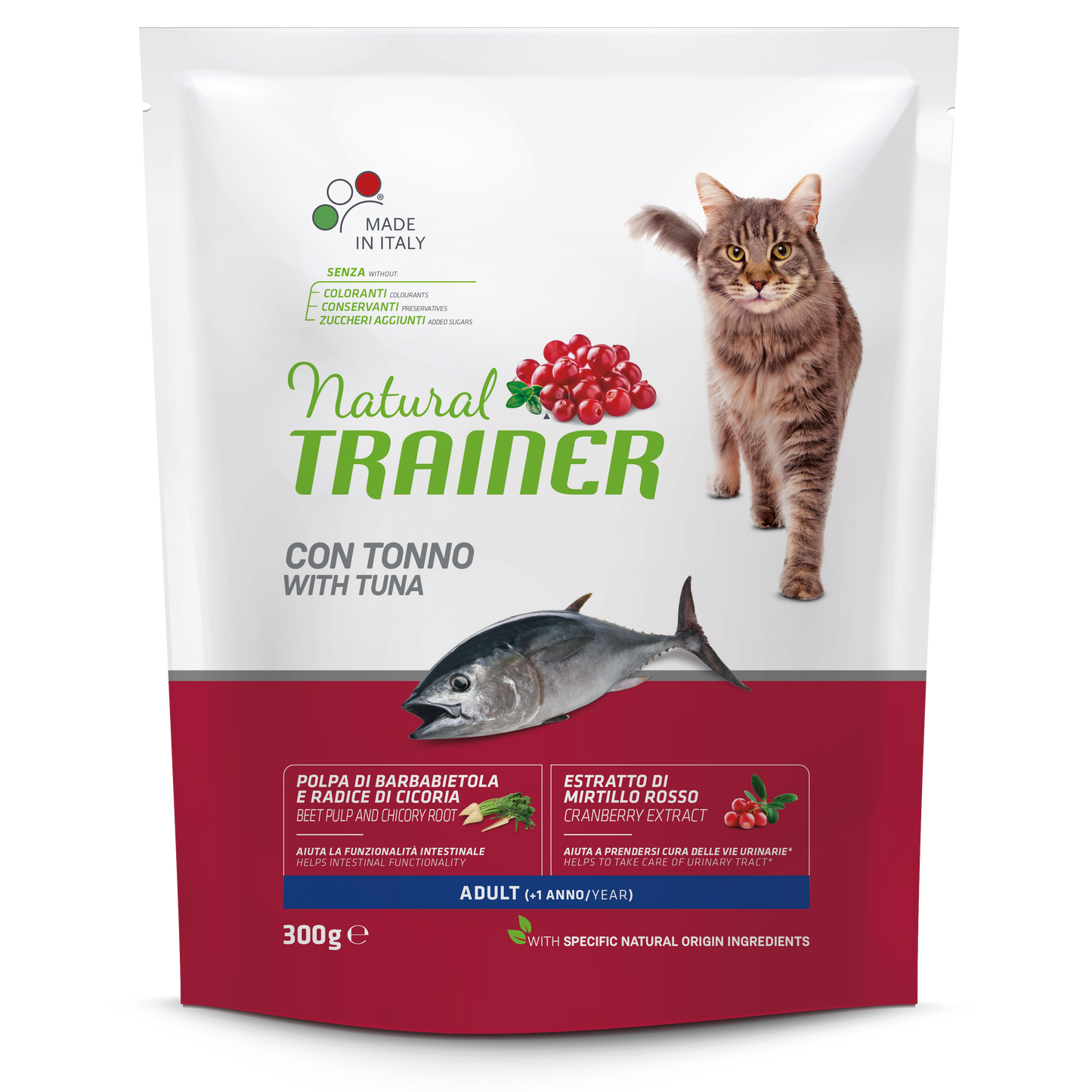 Trainer Natural Cat Adult Con Tonno(+1) (Kg/Size:0,3)