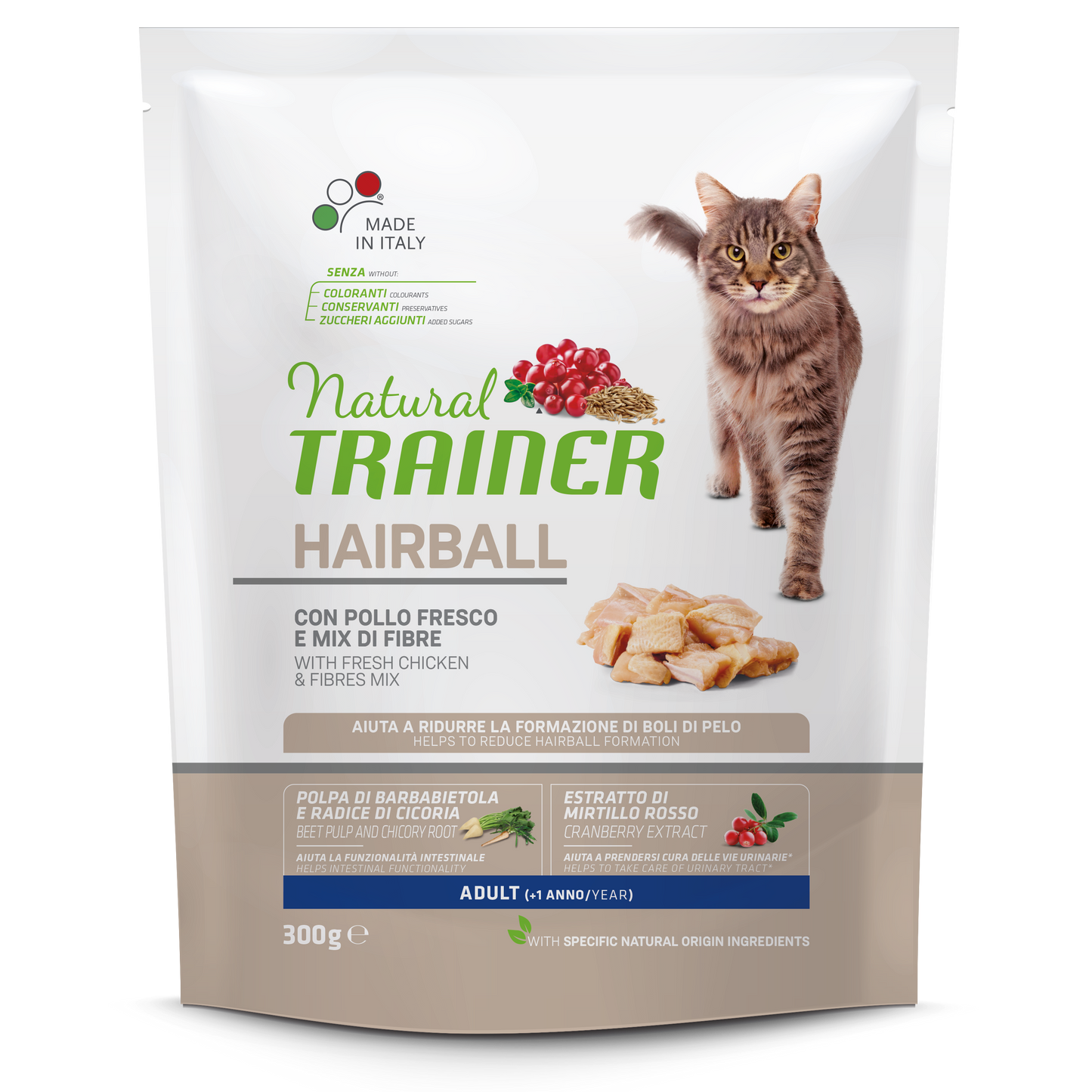Trainer Natural Cat Hairball Con Pollo (Kg/Size:0,3)