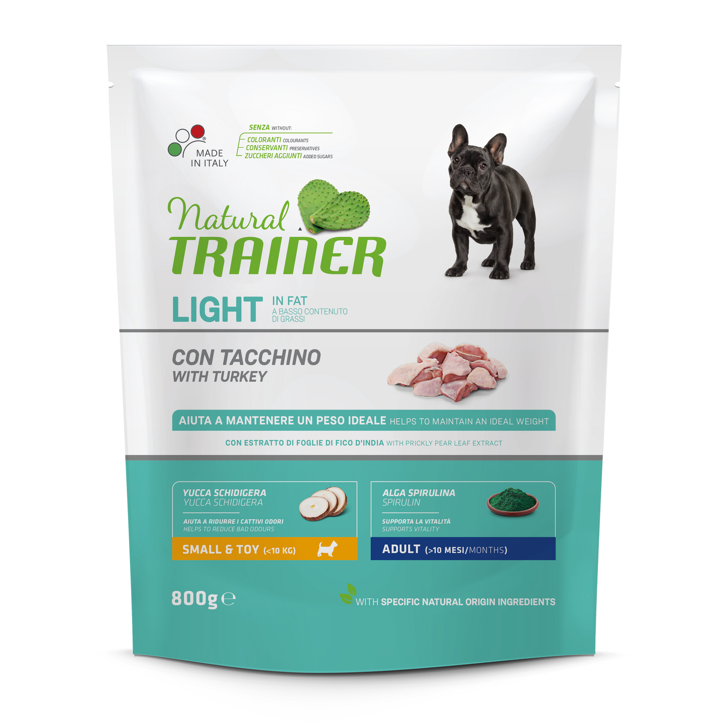 Trainer Natural Adult Mini Ideal Weight Con Carni Bianche (Kg/Size:0,8)