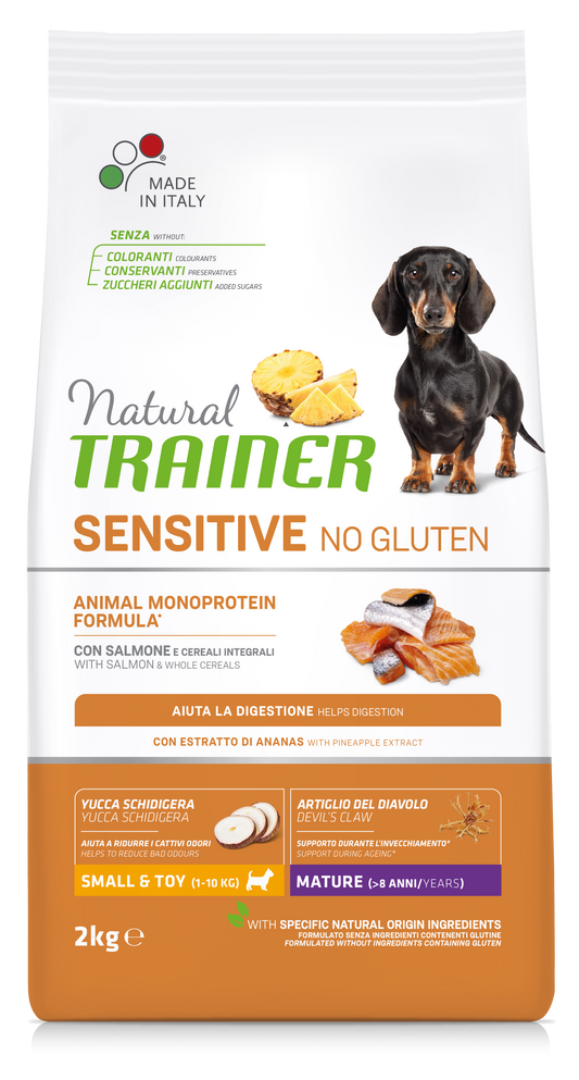 Trainer Natural Sensitive No Gluten Mini Mature Con Salmone (kg/size:2)