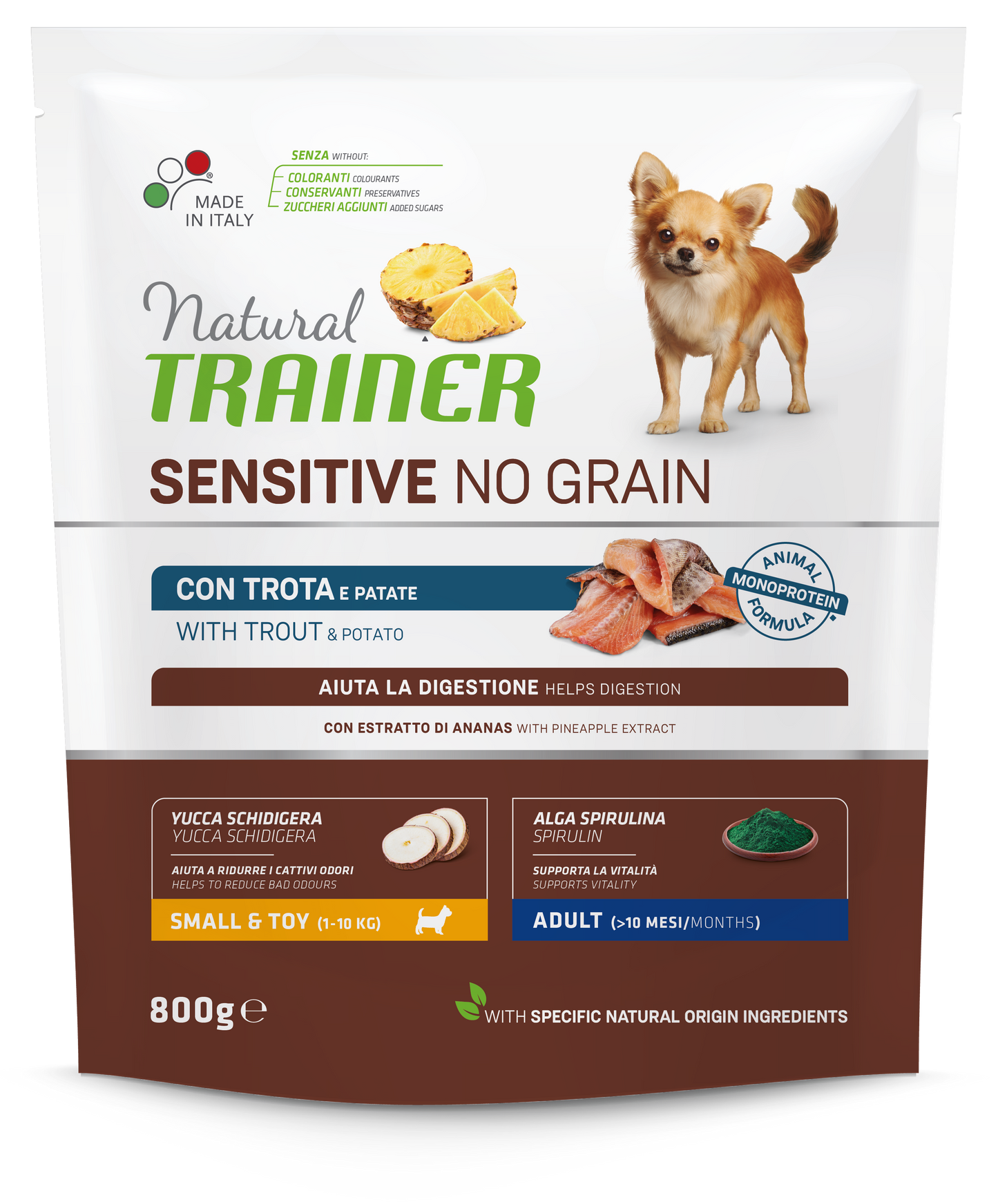 Natural Trainer Sensitive No Grain Mini Trota (Kg/Size:0,8)