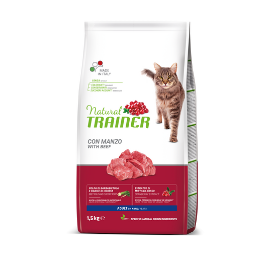 Trainer Natural Cat Adult Con Manzo (+1) (Kg/Size:1,5)