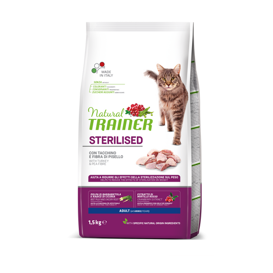 Trainer Natural Cat Sterilized Con Tacchino (+1) (Kg/Size:3)