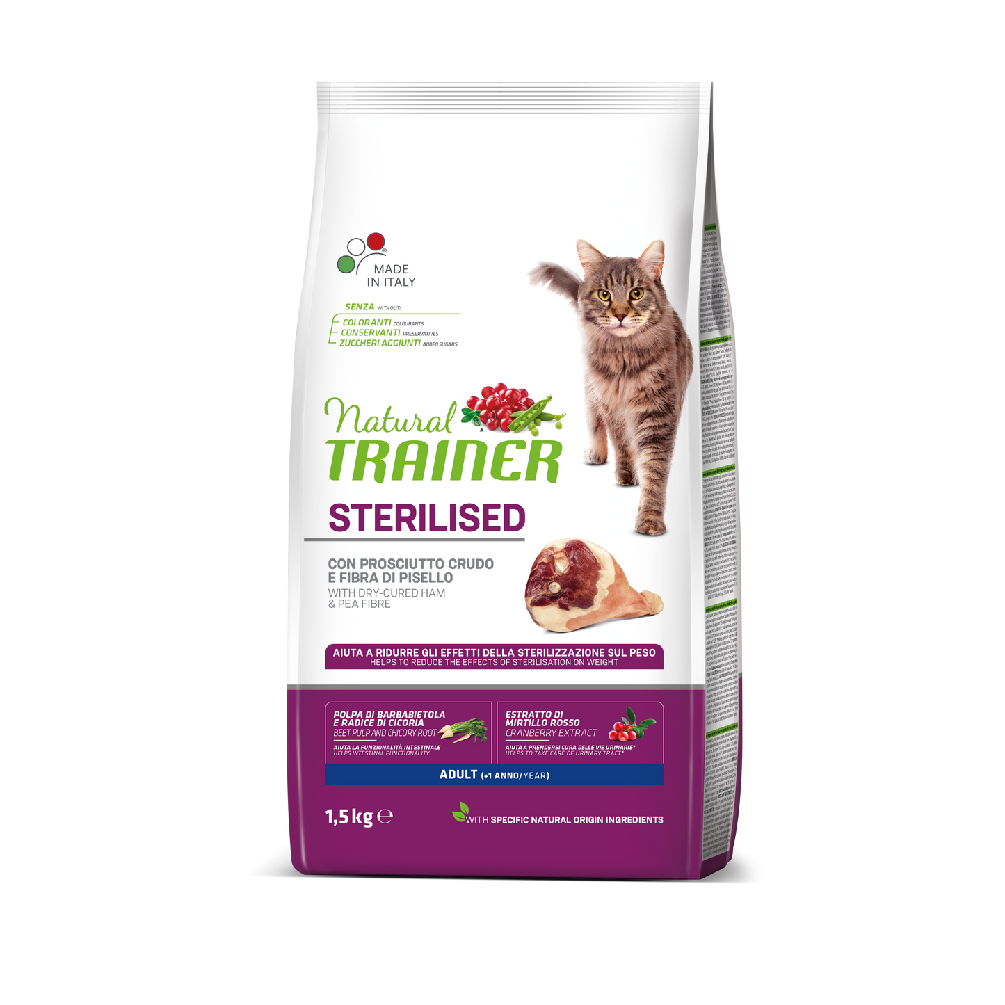 Trainer Natural Cat Sterilised Con Prosciutto Crudo(+1) (Kg/Size:10)