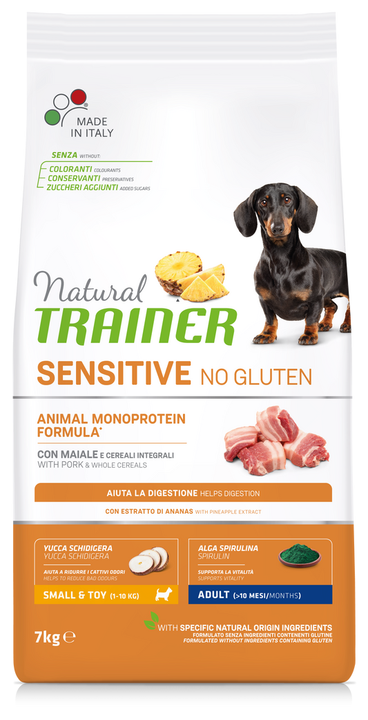 Trainer Natural Sensitive No Gluten Mini Adult Con Maiale (Kg/Size:7)