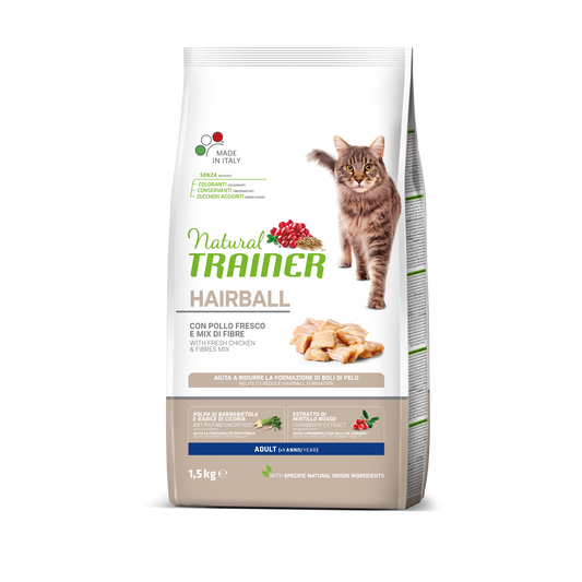Trainer Natural Cat Hairball  Con Pollo (Kg/Size:1,5)