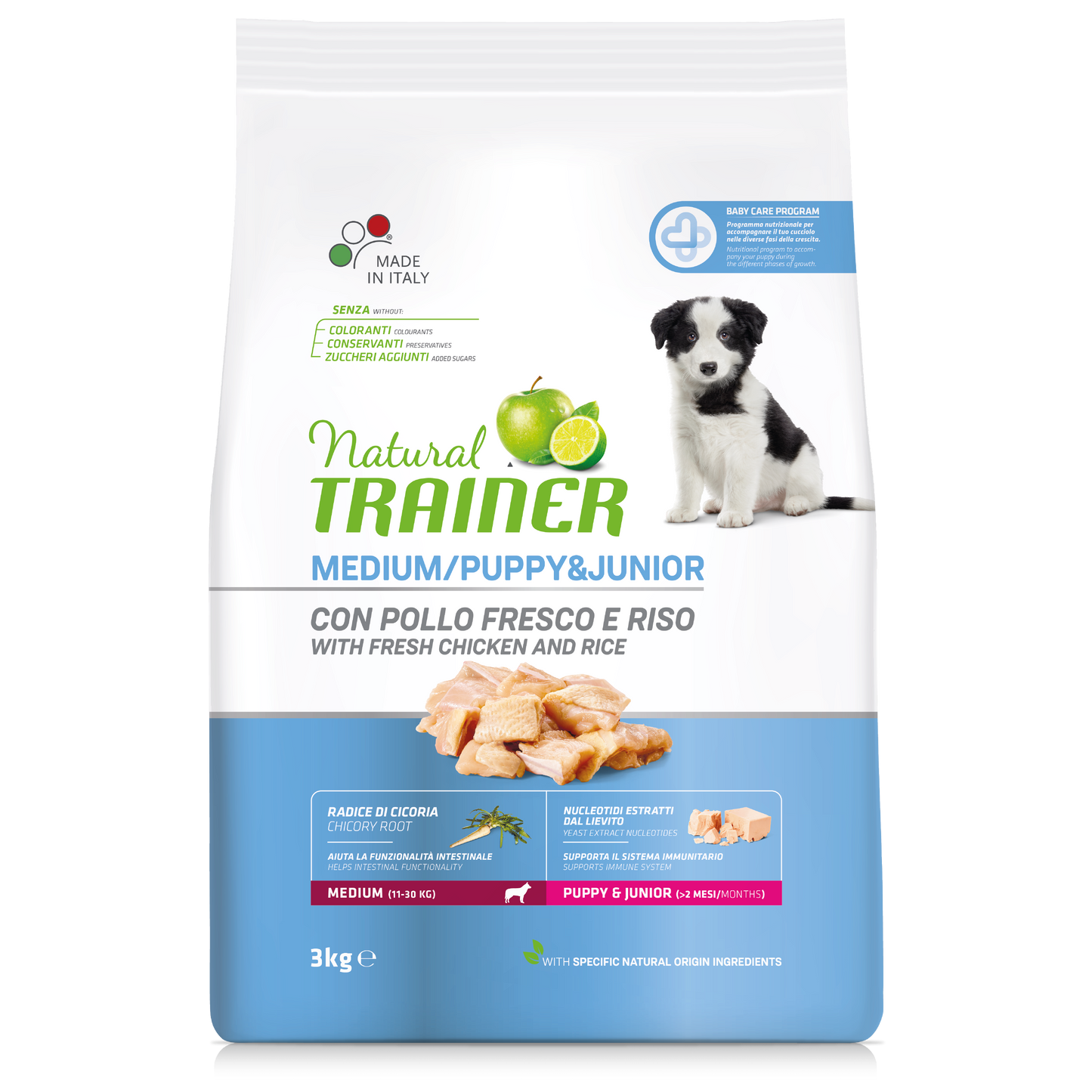 Trainer Natural Puppy & Junior Medium, (Kg/Size:3)