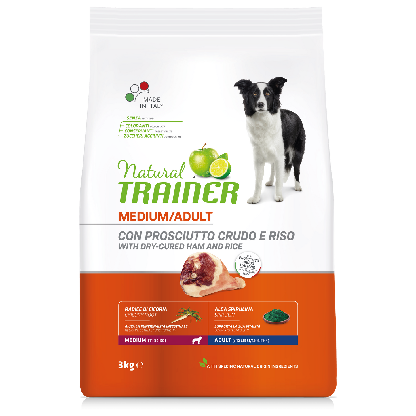 Trainer Natural Adult Medium Con Prosciutto Crudo (Kg/Size:3)