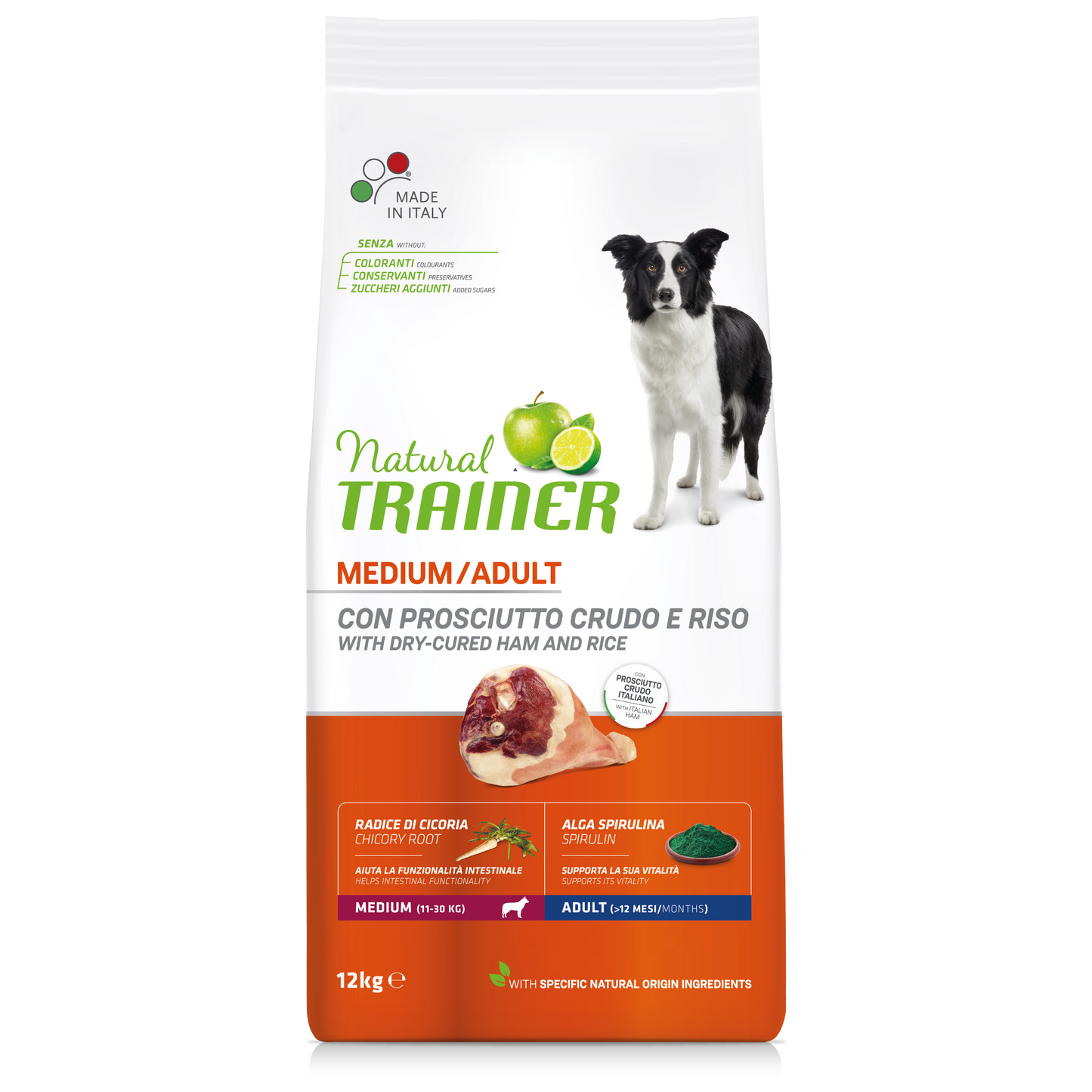 Trainer Natural Adult Medium Con Prosciutto Crudo (Kg/Size:12)