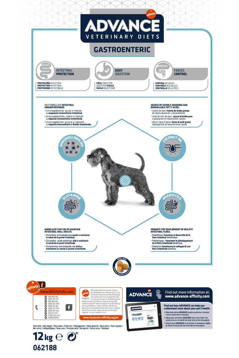 Advance Veterinary Diets Dog Gastrointeric (Kg/Size: 12)