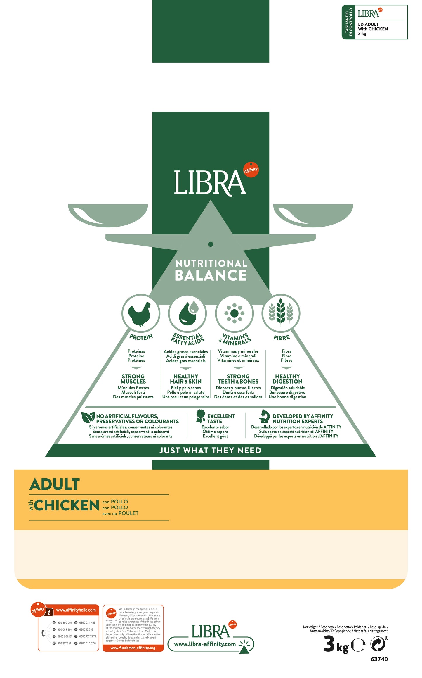 Libra Dog Adult Con Pollo (Kg/Size: 3)