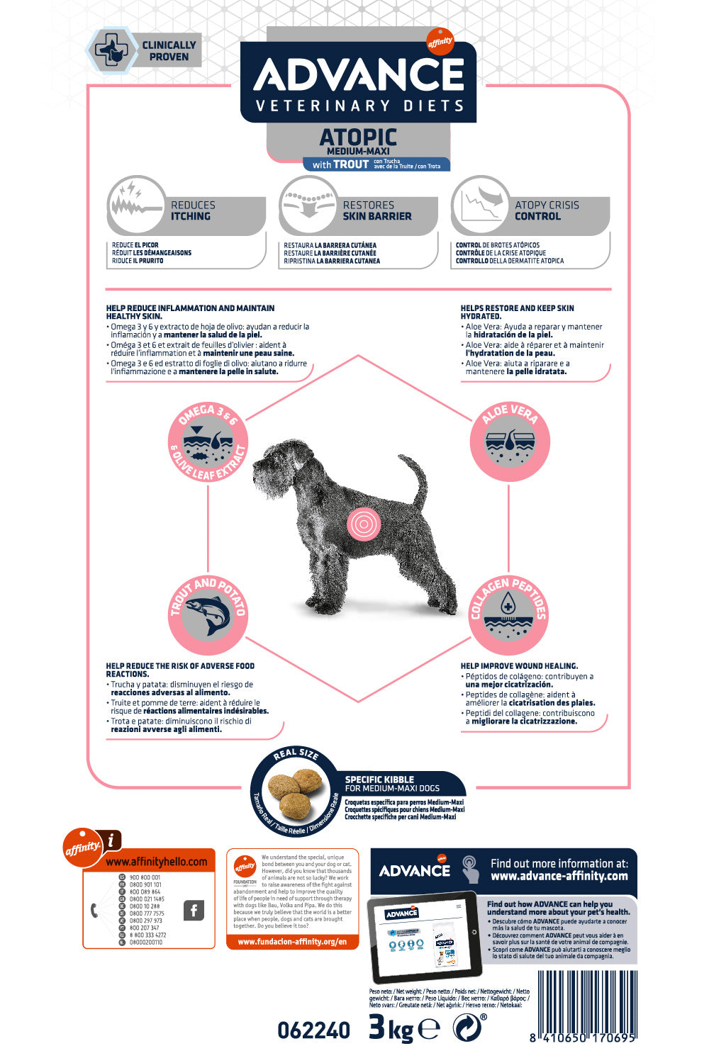 Advance Dog Atopic Medium Maxi Con Trota (Kg/Size: 3)