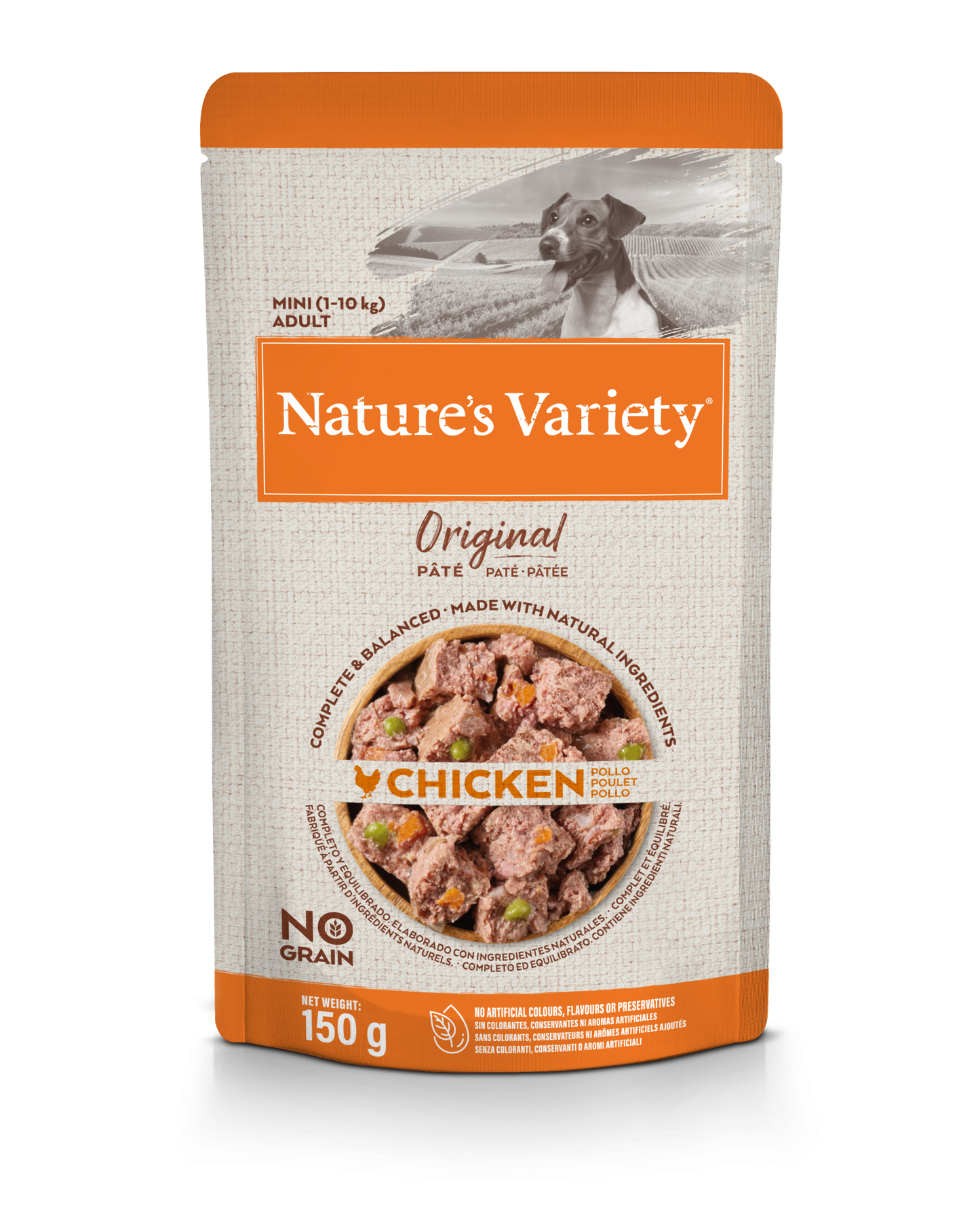 Nature's Variety Original Dog No Grain Mini Ad. Multipack da 4 bustine + 4 IN OMAGGIO (Kg/Size:0,300)