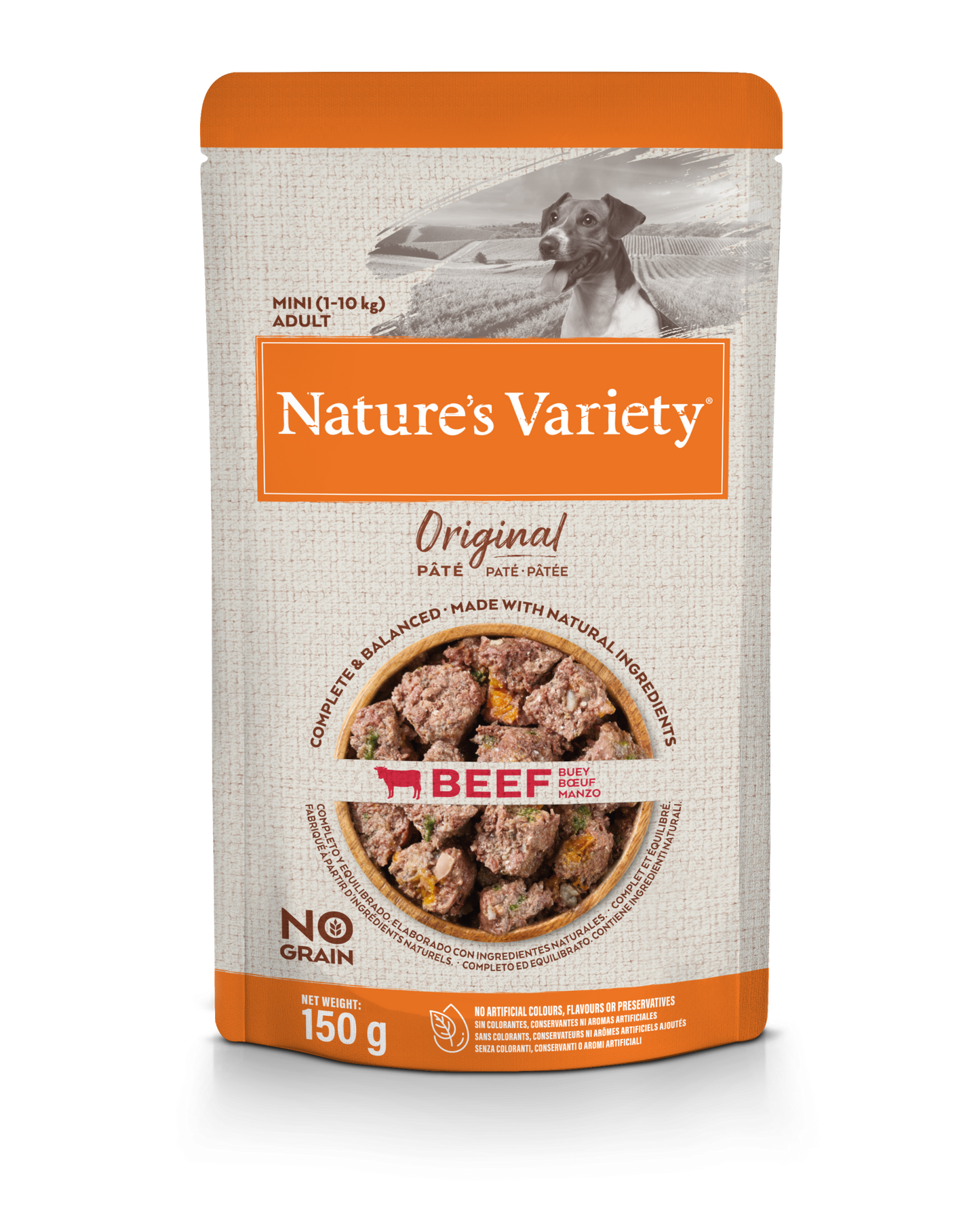 Nature's Variety Original Dog No Grain Mini Ad. Multipack da 4 bustine + 4 IN OMAGGIO (Kg/Size:0,300)