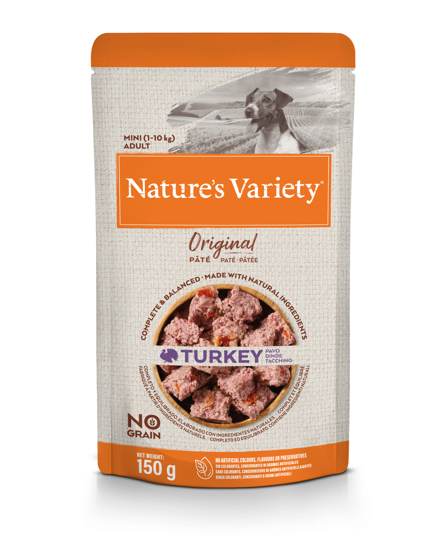 Nature's Variety Original Dog No Grain Mini Ad. Multipack da 4 bustine + 4 IN OMAGGIO (Kg/Size:0,300)
