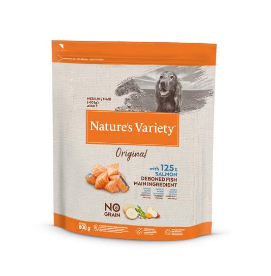 Nature's Variety Original Dog No Grain Medium Adult Salmone (Kg/Size:0,6)