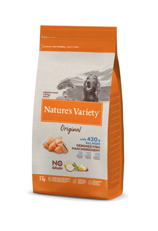 Nature's Variety Original Dog No Grain Medium Adult Salmone (Kg/Size:2)