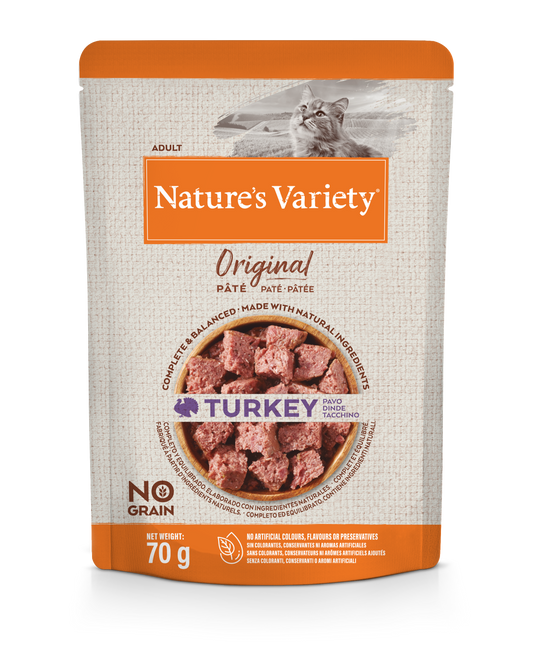 Nature's Variety Original Turkey Paté No Grain pezzi 12 Umido Per Gatti (Kg/Size:0,07)
