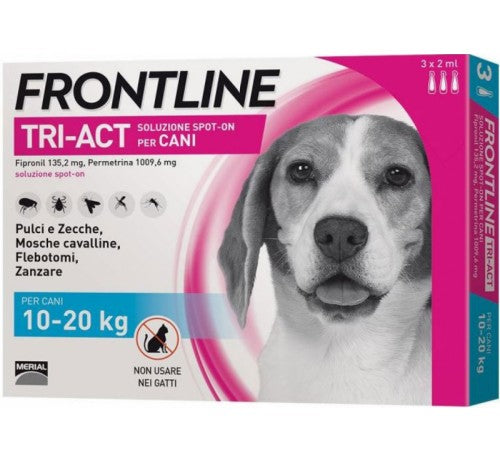 Frontline Tri-act Spot-on 10-20kg 3 pipette (Kg/Size:0,1)
