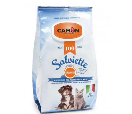 Camon Salviettine per cani fragranza Bergamotto 100 pz