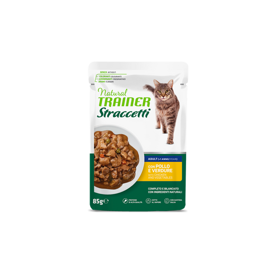 Trainer Natural Straccetti (+1 anno) gusto Pollo e Verdure(Kg/Size: 0,085)