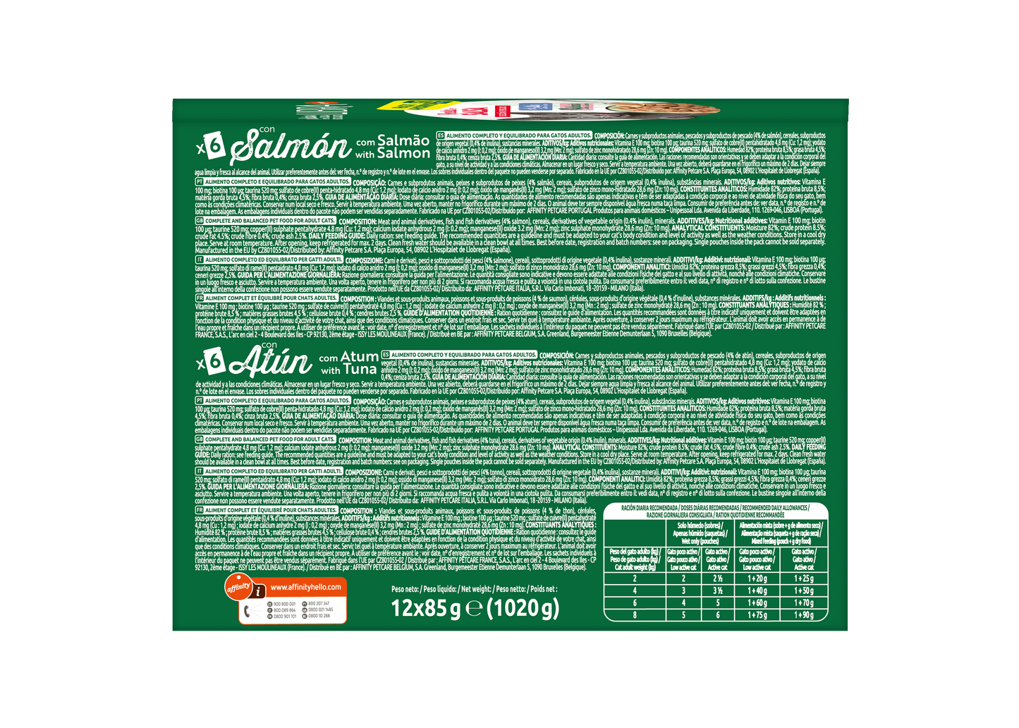 Libra Cat Multipack Bocconi in Salsa gusti Salmone/Tonno x 12 (Kg/Size: 0,085)